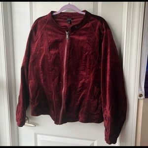 Torrid Burgundy Velvet Jacket